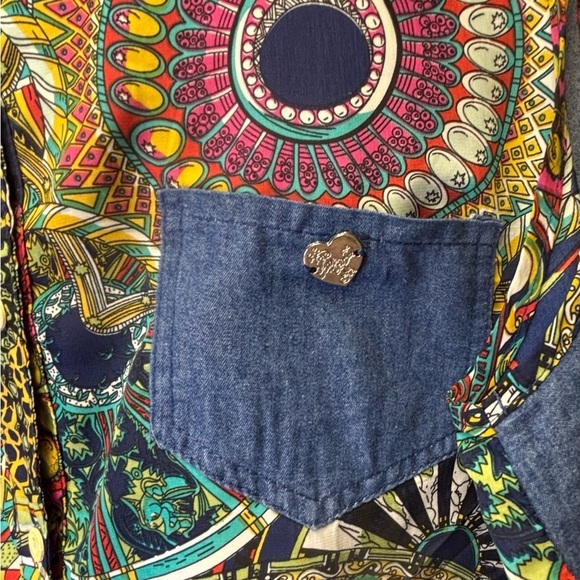 Apple Bottom Vintage Women’s Plus Size Sleeveless Chiffon Chambray Top XXL - Picture 6 of 10